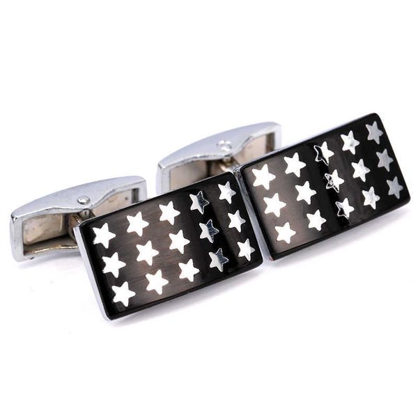 cuff links c-man luxury black star shirt men's brand square cufflinks silver abotoaduras jewelry g220525
cuff links c-man luxury black star shirt men's brand square cufflinks silver abotoaduras jewelry g220525