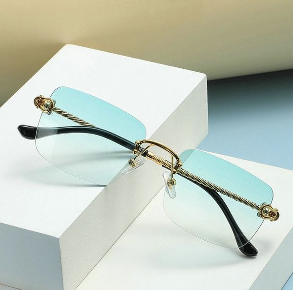 fashion style rimless twist leg superclear women's sunglass square glasses personality men's beach travel sunglasses mix colors, White;black
fashion style rimless twist leg superclear women's sunglass square glasses personality men's beach travel sunglasses mix colors, White;black