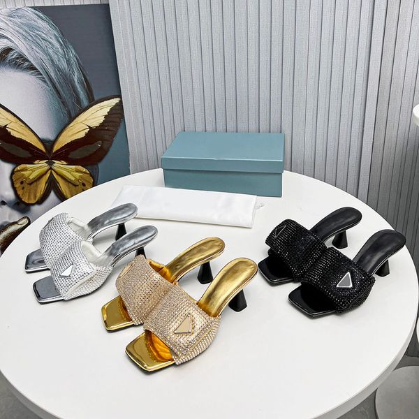 belt drillsquare peep-toe slippers classic metal triangle buckle soft sheepskin mid-heel sandals slippers high heel factory with box, Black
belt drillsquare peep-toe slippers classic metal triangle buckle soft sheepskin mid-heel sandals slippers high heel factory with box, Black