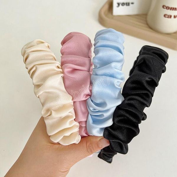 fashion hairband for women solid color pleated headband summer fresh light color turban travel hair accessories, Slivery;white
fashion hairband for women solid color pleated headband summer fresh light color turban travel hair accessories, Slivery;white
