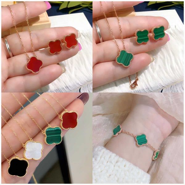 four leaf clover necklace designer jewelry set pendant necklaces bracelet stud earring gold silver mother of pearl green flower necklace lin
four leaf clover necklace designer jewelry set pendant necklaces bracelet stud earring gold silver mother of pearl green flower necklace lin