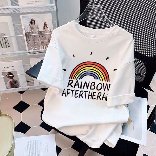 men's t shirts mens rainbow letter drip collage logo print men summer short sleeve fashion t-shirt cotton mans tees, White;black
men's t shirts mens rainbow letter drip collage logo print men summer short sleeve fashion t-shirt cotton mans tees, White;black