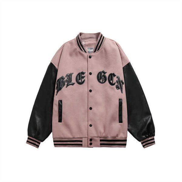autumn collection letter embroidery pu leather panel baseball jersey men's trendy loose versatile, Black;brown
autumn collection letter embroidery pu leather panel baseball jersey men's trendy loose versatile, Black;brown