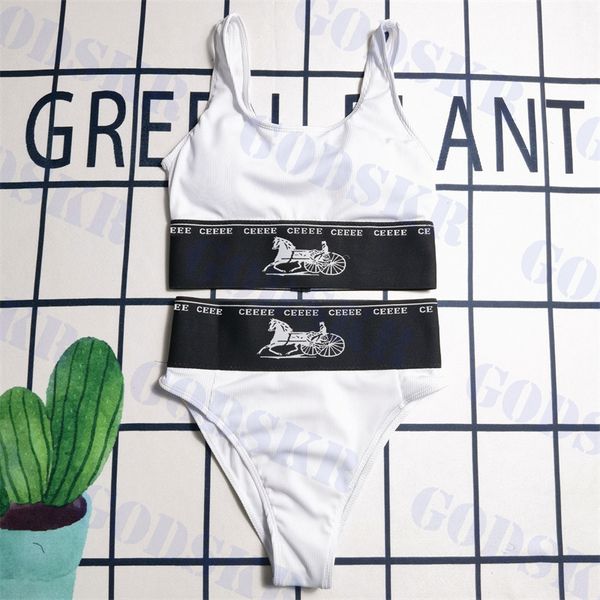 letter printed swimsuit white sports underwear for women new high waisted bikini fashion ladies swimwear, White;black
letter printed swimsuit white sports underwear for women new high waisted bikini fashion ladies swimwear, White;black