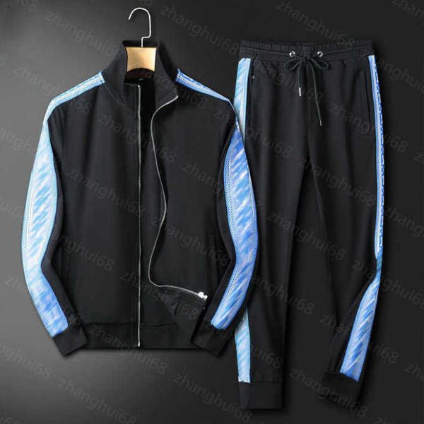 23ss mens designer tracksuit mens tracksuit letter webbing color matching stand collar zipper jacket elastic waist drawstring trousers set, Gray
23ss mens designer tracksuit mens tracksuit letter webbing color matching stand collar zipper jacket elastic waist drawstring trousers set, Gray