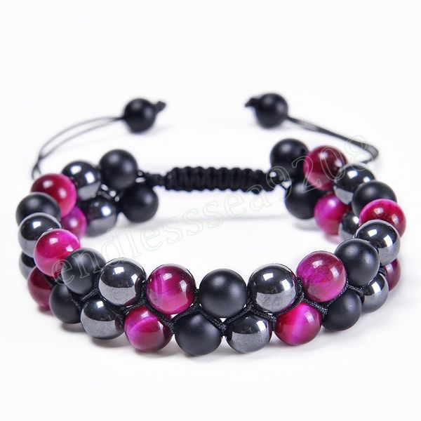 classic braided double layer bracelet men natural rose red tiger eye hematite beads bracelets health protection women jewelry, Golden;silver
classic braided double layer bracelet men natural rose red tiger eye hematite beads bracelets health protection women jewelry, Golden;silver