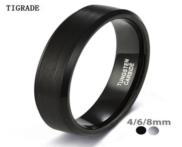 tigrade 468mm black tungsten carbide ring men brushed color wedding band women engagement rings for male4518592, Silver
tigrade 468mm black tungsten carbide ring men brushed color wedding band women engagement rings for male4518592, Silver