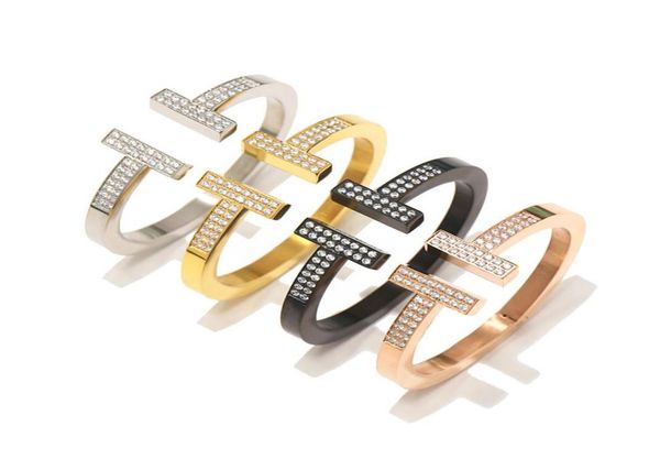 fashion womens bracelet gold bangle diamond bracelets titanium steel wind thick double t shaped lady open symmetric designer jewel7822633, Black
fashion womens bracelet gold bangle diamond bracelets titanium steel wind thick double t shaped lady open symmetric designer jewel7822633, Black