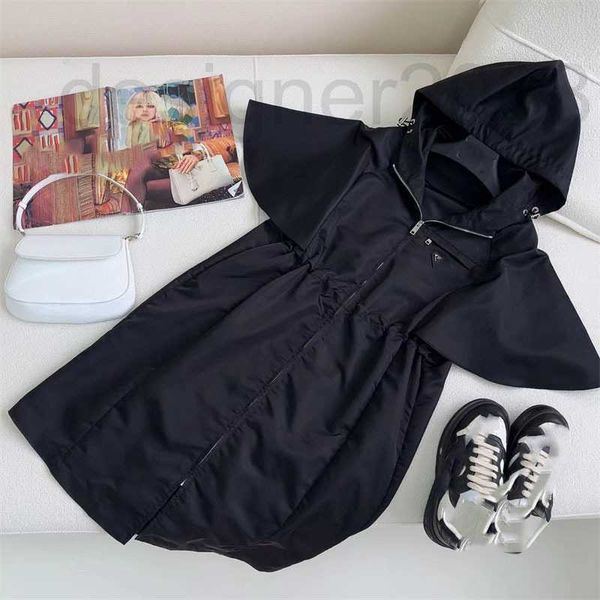 basic & casual dresses designer 2023 summer new contrast triangle horn sleeves show thin waist drawstring hooded nylon dress ev3o, Black;gray
basic & casual dresses designer 2023 summer new contrast triangle horn sleeves show thin waist drawstring hooded nylon dress ev3o, Black;gray