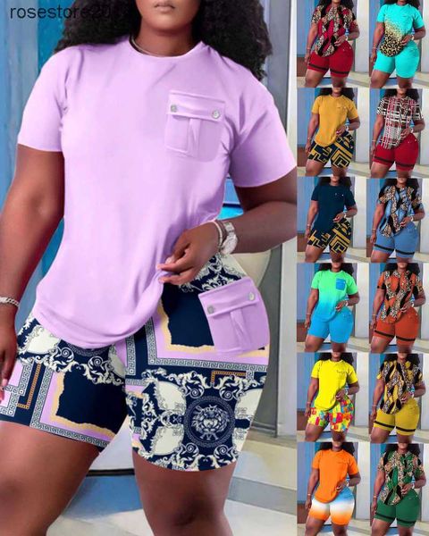 2023 summer women's tracksuits fashion casual printing short sleeve and shorts with pocket set plus size s-xxxl, Gray
2023 summer women's tracksuits fashion casual printing short sleeve and shorts with pocket set plus size s-xxxl, Gray