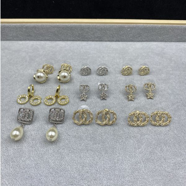 new mixed 18k gold plated luxury brand designers double letters stud clip chain geometric famous women 925 silver crystal rhinestone earring, Golden;silver
new mixed 18k gold plated luxury brand designers double letters stud clip chain geometric famous women 925 silver crystal rhinestone earring, Golden;silver