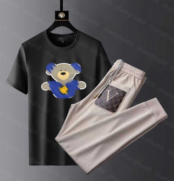 23ss mens designer tracksuit mens tracksuit round neck pure cotton bear logo embroidery short sleeve t-shirt elastic waist drawstring pants, Gray
23ss mens designer tracksuit mens tracksuit round neck pure cotton bear logo embroidery short sleeve t-shirt elastic waist drawstring pants, Gray