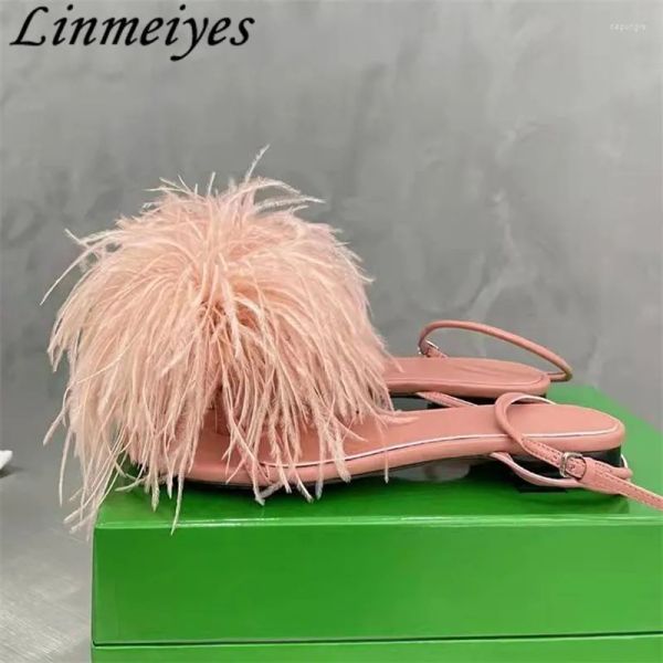 casual shoes sandals ostrich hair women genuine leather flip flops runway woman summer flat feather for sandalias mujer, Black
casual shoes sandals ostrich hair women genuine leather flip flops runway woman summer flat feather for sandalias mujer, Black