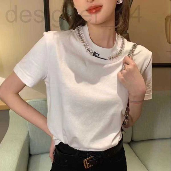 women's t-shirt designer frencasual t shirt heavy industry diamond necklacollar short sleeve t women stickers pullotcotton t-shirt e3xe, White
women's t-shirt designer frencasual t shirt heavy industry diamond necklacollar short sleeve t women stickers pullotcotton t-shirt e3xe, White