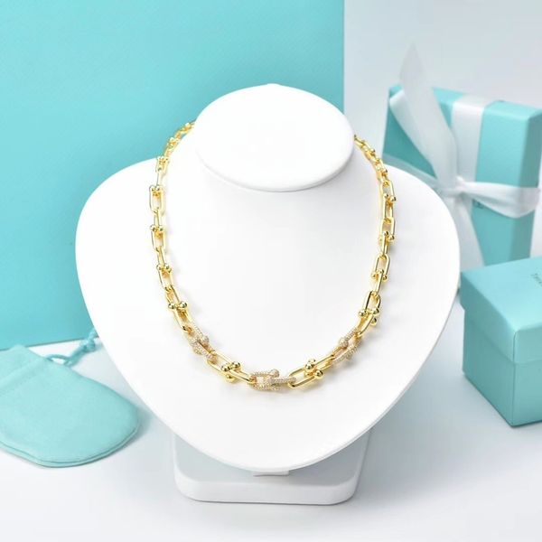 u-chain necklace designer women's diamond pendant girls' holiday gift jewelry with box, Silver
u-chain necklace designer women's diamond pendant girls' holiday gift jewelry with box, Silver