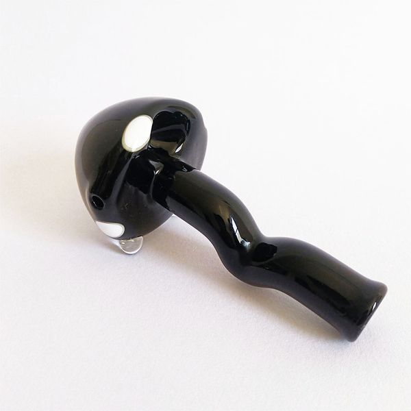 

2023New Mushroom Style Glass Hand Pipes Smoking Rig High Quality Spoon Smoking Accessories Dry Herb Pipe 4inch Length