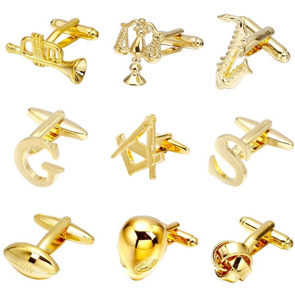 cuff links vintage french shirt novel gold cufflinks suitable for men's kinks/letters/dice/asonry cuffs buttons jewelry husband accesso, Silver
cuff links vintage french shirt novel gold cufflinks suitable for men's kinks/letters/dice/asonry cuffs buttons jewelry husband accesso, Silver