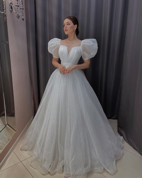 shiny glitter wedding dresses with puff short sleeve vintage sequined bride dress 2023 boho wedding gowns princess robe de mariee, White
shiny glitter wedding dresses with puff short sleeve vintage sequined bride dress 2023 boho wedding gowns princess robe de mariee, White