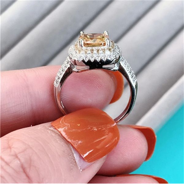 vecalon champagne lady promise ring 925 sterling silver aaaaa cz engagement wedding band rings for women bridal fashion jewelry, Slivery;golden
vecalon champagne lady promise ring 925 sterling silver aaaaa cz engagement wedding band rings for women bridal fashion jewelry, Slivery;golden