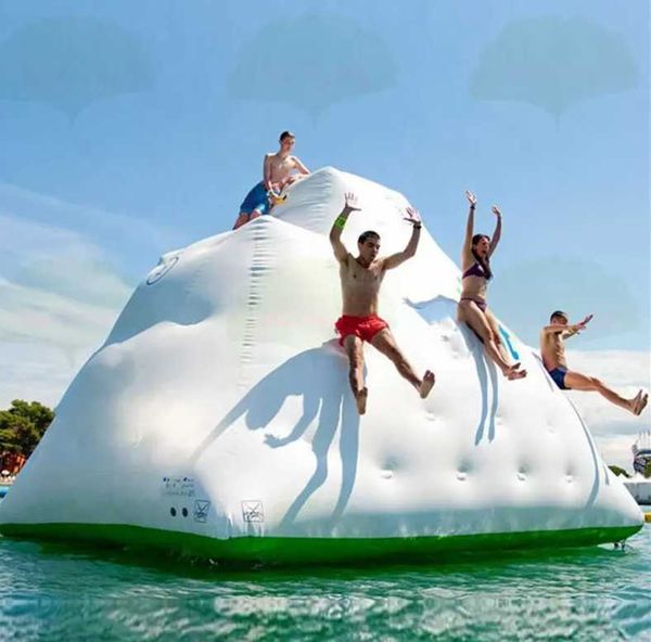 inflatable water sport games pop up iceberg rock climbing wall floating balloon toy playing in summer
inflatable water sport games pop up iceberg rock climbing wall floating balloon toy playing in summer