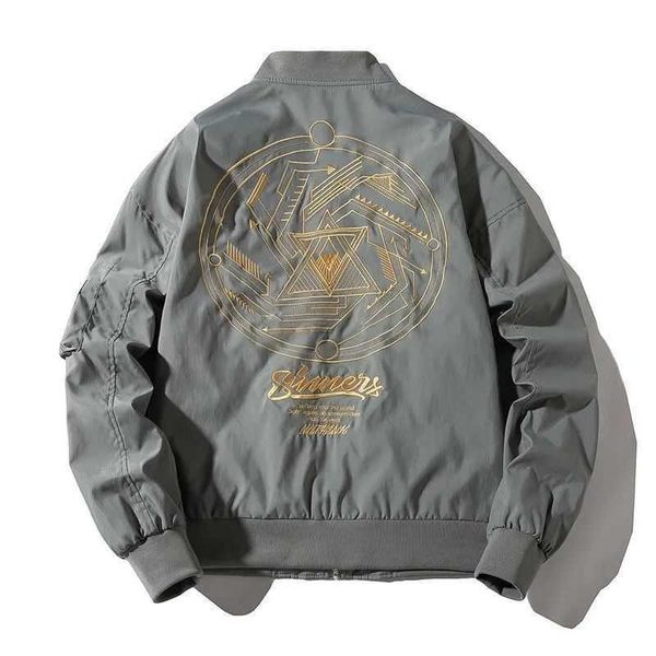 light luxury fashion embroidered baseball suit loose couple new pilot jacket coat for men, Black;brown
light luxury fashion embroidered baseball suit loose couple new pilot jacket coat for men, Black;brown