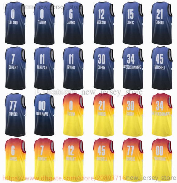 custom 2023 all-star printed basketball jerseys embiid antetokounmpo stephen curry lillard tatum ja morant luka doncic kyrie irving keven du, Black;red
custom 2023 all-star printed basketball jerseys embiid antetokounmpo stephen curry lillard tatum ja morant luka doncic kyrie irving keven du, Black;red