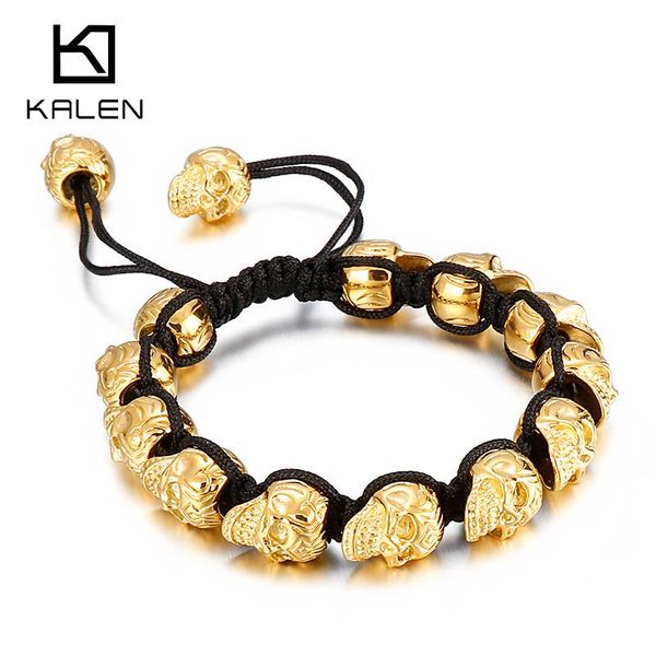 bangle kalen gothic style bone rope chain men's charm stainless steel bracelet trendy jewelry, Black
bangle kalen gothic style bone rope chain men's charm stainless steel bracelet trendy jewelry, Black