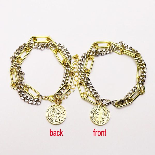 bangle 10 pieces charms bracelet double chain wind bracelet fashion punk hip pop jewelry bracelet 7356, Black
bangle 10 pieces charms bracelet double chain wind bracelet fashion punk hip pop jewelry bracelet 7356, Black