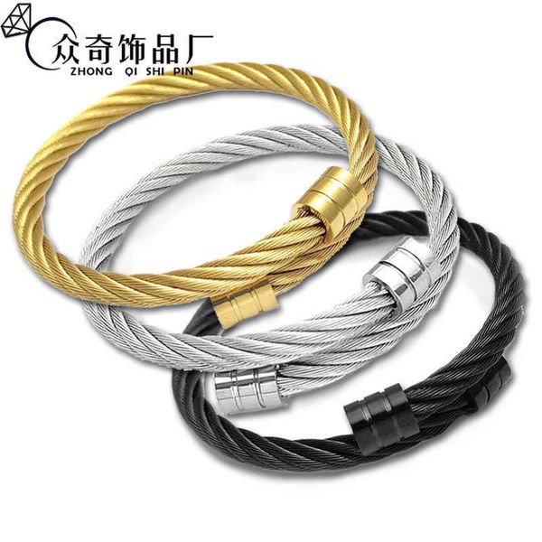 titanium steel weiya wire bracelet men's hip hop punk open elastic jewelry fashion, Golden;silver
titanium steel weiya wire bracelet men's hip hop punk open elastic jewelry fashion, Golden;silver