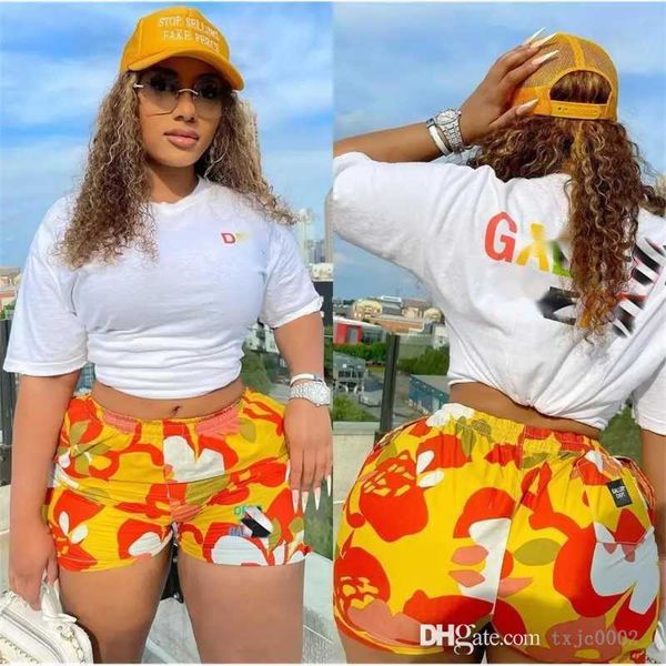 women tracksuits two pieces set designer 2023 white short sleeve crop t-shirt and printed shorts casual sportwear, Gray
women tracksuits two pieces set designer 2023 white short sleeve crop t-shirt and printed shorts casual sportwear, Gray