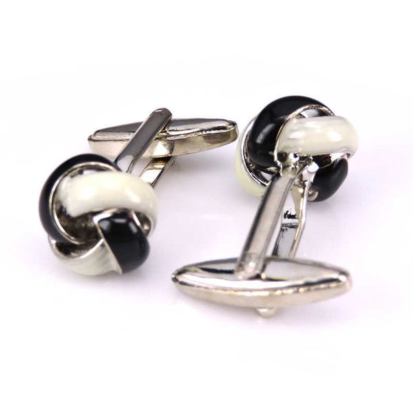 cuff links c-man men's jewelry shirt brand black and white knot cufflinks g220525, Silver
cuff links c-man men's jewelry shirt brand black and white knot cufflinks g220525, Silver