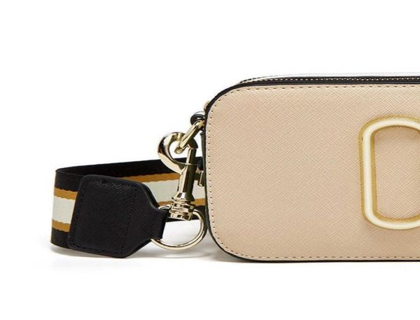 2022 new female texture wide shoulder belt fashion matching color crossbody camera bag slung single satchels purse6938405