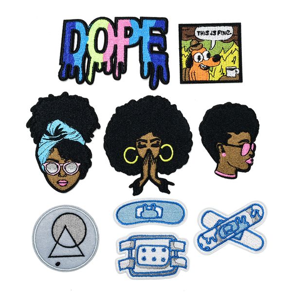 notions sew or iron on patches 9pcs cute band aid patch for clothing black girls cartoon letter embroidered applique badge for jacket jeans
notions sew or iron on patches 9pcs cute band aid patch for clothing black girls cartoon letter embroidered applique badge for jacket jeans