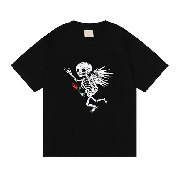 men's new t-shirt designer short-sleeved angel skull wings rose bronzing t-shirt fashion casual pure cotton sweat-absorbing breathable, White;black
men's new t-shirt designer short-sleeved angel skull wings rose bronzing t-shirt fashion casual pure cotton sweat-absorbing breathable, White;black