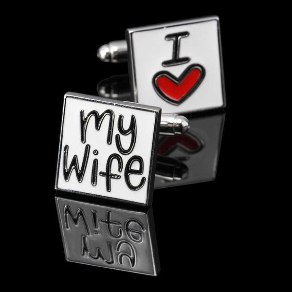 cuff links luxury i love my wife shirt men's square brand cufflinks silver abotoaduras jewelry g220525
cuff links luxury i love my wife shirt men's square brand cufflinks silver abotoaduras jewelry g220525