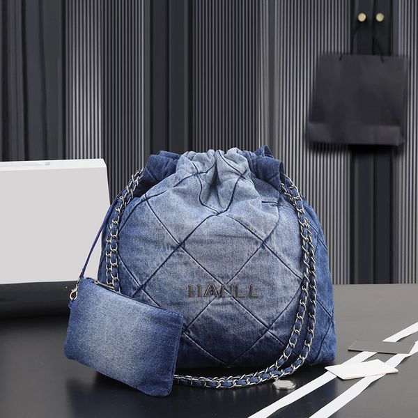 womens blue denim cowboy jeans 22 shopping bags classic quilted large capacity with coin poucch silver metal hardware matelasse chain should
womens blue denim cowboy jeans 22 shopping bags classic quilted large capacity with coin poucch silver metal hardware matelasse chain should