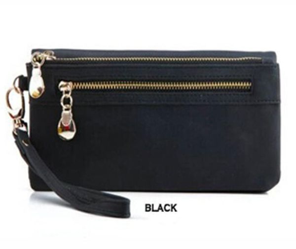sell high capacity fashion women wallets long pu leather wallet female double zipper clutch coin purse ladies wristlet9966299, Red;black
