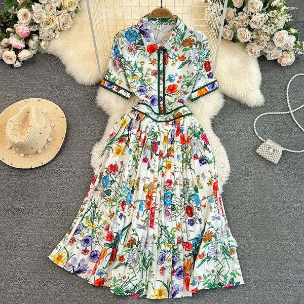 light mature style retro temperament short sleeved lapel with a waistband that looks thin and floral a-line pleated shirt dress elegant long, Black;gray
light mature style retro temperament short sleeved lapel with a waistband that looks thin and floral a-line pleated shirt dress elegant long, Black;gray