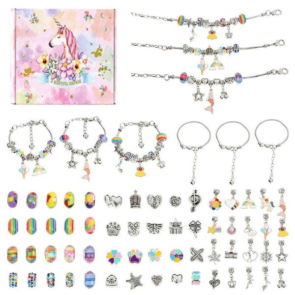 bangle cartoon unicorn diy 3 pcs children's bracelet charm big hole crystal beaded women's accessories set women's christmas, Black
bangle cartoon unicorn diy 3 pcs children's bracelet charm big hole crystal beaded women's accessories set women's christmas, Black