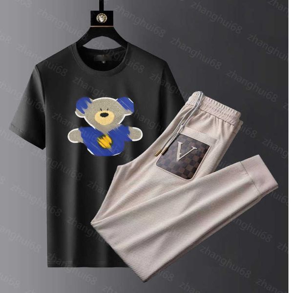 23ss mens designer tracksuit mens tracksuit round neck pure cotton bear logo embroidery short sleeve t-shirt elastic waist drawstring pants, Gray
23ss mens designer tracksuit mens tracksuit round neck pure cotton bear logo embroidery short sleeve t-shirt elastic waist drawstring pants, Gray