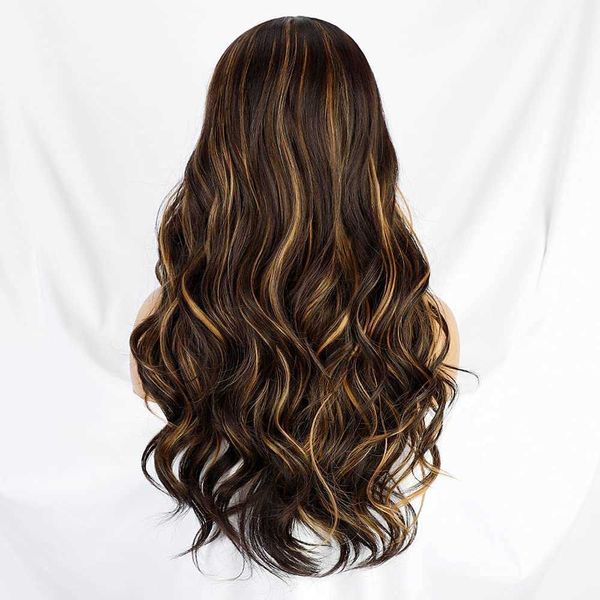 women omber blonde highlight lace wigs synthetic body wave middle t part red highlight lace wigs heat resistant fiber for black woman 230524, Black;brown
women omber blonde highlight lace wigs synthetic body wave middle t part red highlight lace wigs heat resistant fiber for black woman 230524, Black;brown