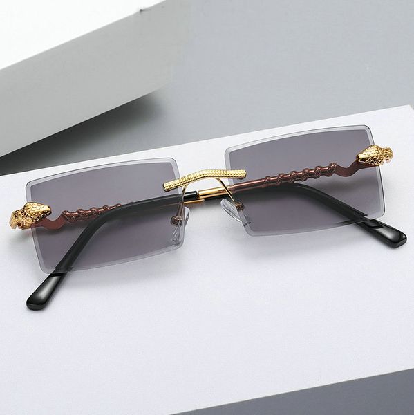 fashion style rimless serpentine superclear women's sunglass rectangle glasses personality men's beach travel discoloration sungla, White;black
fashion style rimless serpentine superclear women's sunglass rectangle glasses personality men's beach travel discoloration sungla, White;black