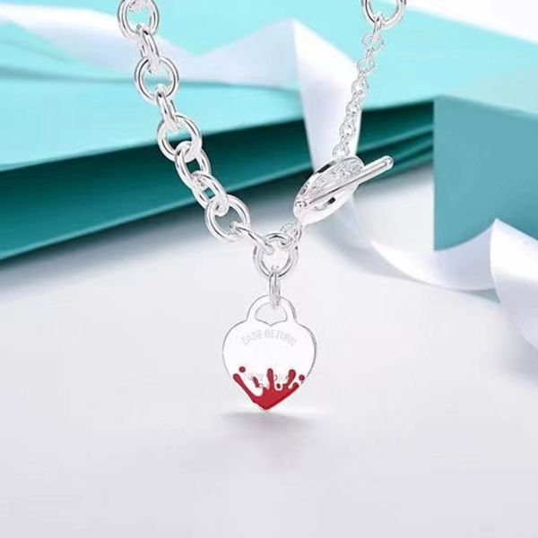 high end love chain necklace women's classic designer peach heart pendant girls' holiday gift jewelry with box, Silver
high end love chain necklace women's classic designer peach heart pendant girls' holiday gift jewelry with box, Silver