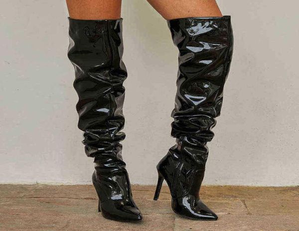women boots elastic over knee fall new pointed patent leather high barrel black zipper thin heel heeled women039s 070910113434485
women boots elastic over knee fall new pointed patent leather high barrel black zipper thin heel heeled women039s 070910113434485