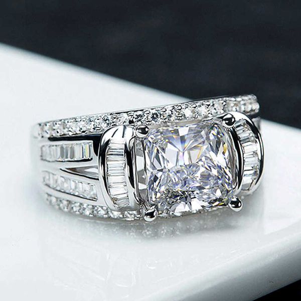 band rings huitan aaa princess cut cubic zirconia crystal ring for women wedding engagement rings full bling iced out gift fashion jewelry a, Silver
band rings huitan aaa princess cut cubic zirconia crystal ring for women wedding engagement rings full bling iced out gift fashion jewelry a, Silver
