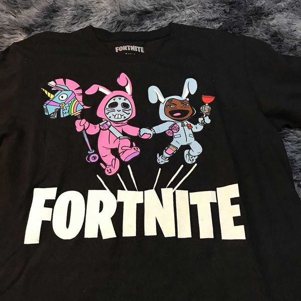 space xiaozhong amikaki rabbit printed short sleeve t-shirt fashion brand men's pure cotton large off shoulder half top, White;black
space xiaozhong amikaki rabbit printed short sleeve t-shirt fashion brand men's pure cotton large off shoulder half top, White;black