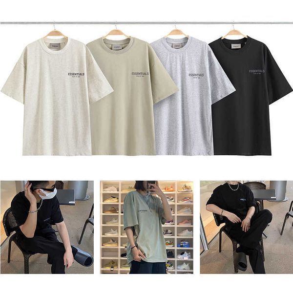 men's t-shirts fashion ess designer fog reflective print solid round neck loose couple casual essentials short sleeve t-shirt, White;black
men's t-shirts fashion ess designer fog reflective print solid round neck loose couple casual essentials short sleeve t-shirt, White;black