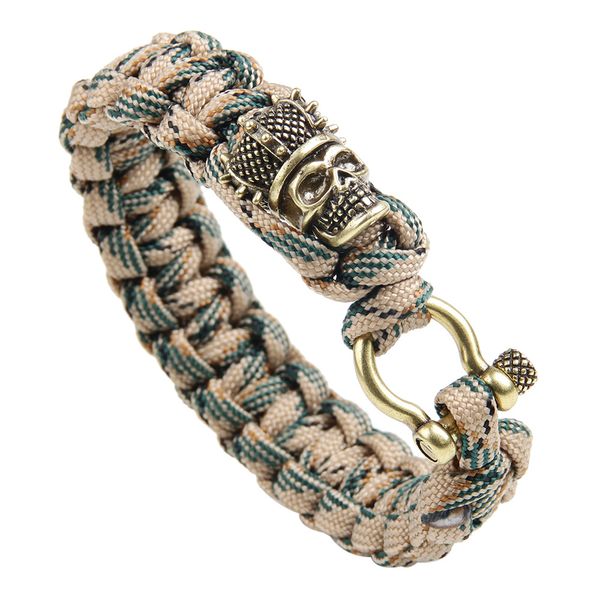retro viking style skull charm viking bracelet braided camouflage paracord bracelets for men gift, Golden;silver
retro viking style skull charm viking bracelet braided camouflage paracord bracelets for men gift, Golden;silver
