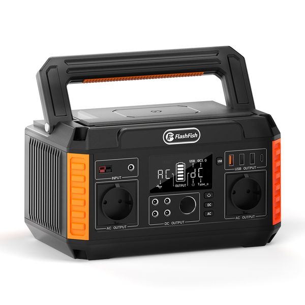 flashfish 500w solar generator europe plug solar generator lithium emergency battery portable power station