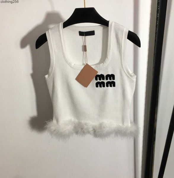ostrich hair knitted vest t shirts for women embroidery letter sleeveless knitting hoodie ladies tees design, White
ostrich hair knitted vest t shirts for women embroidery letter sleeveless knitting hoodie ladies tees design, White